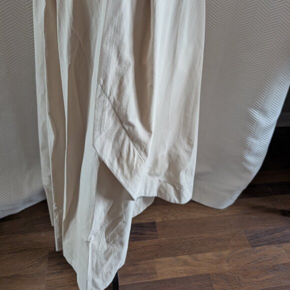 Zara Cotton Beige Maxi Skirt Size Large Flowy Summer Neutral Boho Minimalist - Picture 10 of 10